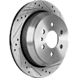 Rear Brake Disc, Cross-drilled and Slotted, Vented, 6 Lugs, Pro Line Series