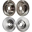 Front and Rear Brake Discs, 4-Wheel Set, Plain Surface, Vented, 5 Lugs, For Models With 315mm Rear Disc, Base Brakes, Pro-Line Series