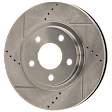 Front Brake Discs, Cross-Drilled and Slotted, Vented, 5 Lugs, Heavy Duty Brakes, JA9, Pro-Line Series