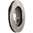 Front Brake Discs, Cross-Drilled and Slotted, Vented, 5 Lugs, Heavy Duty Brakes, JA9, Pro-Line Series