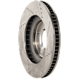 Front Brake Discs, Cross-Drilled and Slotted, Vented, 5 Lugs, Heavy Duty Brakes, JA9, Pro-Line Series
