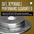 Front Brake Discs, Cross-Drilled and Slotted, Vented, 5 Lugs, Heavy Duty Brakes, JA9, Pro-Line Series