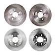 Front and Rear Brake Disc, Plain Surface, Front-Vented/Rear-Solid, 5 Lugs, Front-277.88 mm/Rear-281.18 mm,, Pro-Line Series