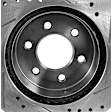 1990 Chevrolet K1500 - Front Brake Disc, Natural Finish, Cross-drilled and Slotted, Vented, 6 Lugs, 295 mm, Standard Cab Pickup, Heavy Duty Chassis, 9 1/2 in. Rear End, 4.3L 6Cyl, Pro-Line Series