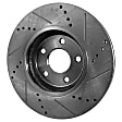 2009 Pontiac G6 - Front Brake Disc, Natural Finish, Cross-drilled and Slotted, Vented, 5 Lugs, 295.8 mm, 2.4L 4Cyl, Pro-Line Series