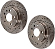 2019 Chevrolet Malibu - Rear Brake Disc, Natural Finish, Cross-drilled and Slotted, Solid, 5 Lugs, 288.04 mm, 2.0L 4Cyl, Pro-Line Series
