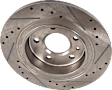 2019 Chevrolet Malibu - Rear Brake Disc, Natural Finish, Cross-drilled and Slotted, Solid, 5 Lugs, 288.04 mm, 2.0L 4Cyl, Pro-Line Series