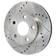 Front Brake Disc, Natural Finish, Cross-drilled and Slotted, Vented, 5 Lugs, 277.88 mm, Pro-Line Series