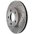 Front Brake Disc, Natural Finish, Cross-drilled and Slotted, Vented, 5 Lugs, 277.88 mm, Pro-Line Series