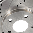 Front Brake Disc, Natural Finish, Cross-drilled and Slotted, Vented, 5 Lugs, 277.88 mm, Pro-Line Series