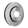 Front and Rear Brake Disc, Natural Finish, Plain Surface, Front-Vented/Rear-Solid, 5 Lugs, Front-318.01 mm/Rear-311.91 mm, Pro-Line Series