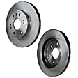 Front Brake Discs, Plain Surface, Vented, 6 Lugs, 12.99 in. Disc Diameter, For Hearse/Limousine/Sedan Models, Pro-Line Series