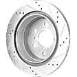 Front and Rear Brake Disc, Cross-drilled and Slotted, Vented, 6 Lugs, Front-329.95 mm/Rear-344.93 mm, Pro-Line Series