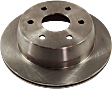 Rear Brake Discs, Plain Surface, Vented, 6 Lugs, 12.8 In., Pro-Line Series