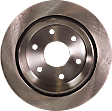 Rear Brake Discs, Plain Surface, Vented, 6 Lugs, 12.8 In., Pro-Line Series