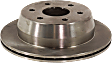 Rear Brake Discs, Plain Surface, Vented, 6 Lugs, 12.8 In., Pro-Line Series