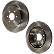 Rear Brake Discs, Plain Surface, Vented, 6 Lugs, 12.56 in. Disc Diameter, Pro-Line Series