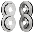 Front and Rear Brake Discs, 4-Wheel Set, Plain Surface, Vented, 5 Lugs, For Models With 303mm Front Disc, Standard Brakes, (JL9), Pro-Line Series
