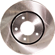 2007 Dodge Grand Caravan - Front and Rear Brake Disc, Plain Surface, Front-Vented/Rear-Solid, 5 lugs, Front-280.92 mm/Rear-289.81 mm, 3.8L 6Cyl, Pro-Line Series