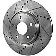 2014 Jeep Grand Cherokee - Rear Brake Disc, Cross-drilled and Slotted, Solid, 5 Lugs, 330 mm, For Models With 330mm Front Disc, Solid Rear Disc, 6.4L 8Cyl, Pro-Line Series