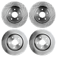 Front and Rear Brake Disc, 4-Wheel Set, Plain Surface, Vented - Front, Solid - Rear, 5 Lugs, 328mm Rear Disc, 330mm Front Disc, Pro-Line Series