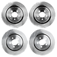 Front and Rear Brake Discs, 4-Wheel Set, Plain Surface, Vented, 5 Lugs, 13.58 in. - Front; 13.78 in. - Rear Disc Diameter, Pro-Line Series