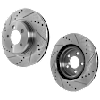 Front Brake Disc, Cross-drilled and Slotted, Vented, 5 Lugs, 12.6 in. Disc Diameter, 320mm Front Disc, For Models With Solid Rear Disc