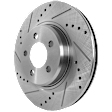 Front Brake Disc, Cross-drilled and Slotted, Vented, 5 Lugs, 12.6 in. Disc Diameter, 320mm Front Disc, For Models With Solid Rear Disc