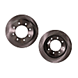 Front Brake Disc, Natural Finish, Plain Surface, Vented, 8 Lugs, 326.39 mm, Pro-Line Series