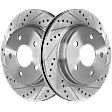 Front Brake Disc, Cross-drilled and Slotted, Vented, 5 Lugs, 335.79 mm,, Pro-Line Series