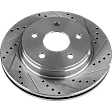 Front Brake Disc, Cross-drilled and Slotted, Vented, 5 Lugs, 335.79 mm,, Pro-Line Series