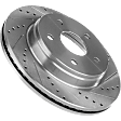 Front Brake Disc, Cross-drilled and Slotted, Vented, 5 Lugs, 335.79 mm,, Pro-Line Series