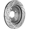 Front Brake Disc, Cross-drilled and Slotted, Vented, 5 Lugs, 335.79 mm,, Pro-Line Series