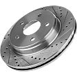 Front Brake Disc, Cross-drilled and Slotted, Vented, 5 Lugs, 335.79 mm,, Pro-Line Series