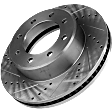 2014 Ram 2500 - Front and Rear Brake Disc, Cross-drilled and Slotted, Vented, 8 Lugs, RWD, 4WD, 6.4L 8Cyl, Pro-Line Series