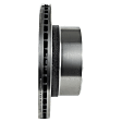 Rear Brake Disc, Natural Finish, Cross-drilled and Slotted, Vented, 8 Lugs, 358 mm, Pro-Line Series