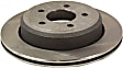 2011 Mercury Grand Marquis - Rear Brake Disc, Natural Finish, Plain Surface, Vented, 5 Lugs, 294.89 mm, 4.6L 8Cyl, Pro-Line Series