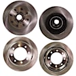 Front and Rear Brake Disc, 4-Wheel Set, Plain Surface, Vented, 8 Lugs, Pro-Line Series