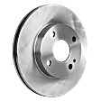Front and Rear Brake Disc, Natural Finish, Plain Surface, Front-Vented/Rear-Solid, 4 Lugs, Front-235 mm/Rear-250.95 mm, Pro-Line Series