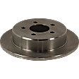 Front and Rear Brake Disc, Plain Surface, Front-Vented/Rear-Solid, 5 Lugs, Front-286.4 mm/Rear-284.48 mm, RWD, Pro-Line Series