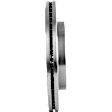 Front and Rear Brake Disc, Natural Finish, Cross-drilled and Slotted, Vented, 7 Lugs, Front-329.95 mm/Rear-348 mm, Pro-Line Series