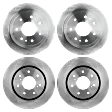Front and Rear Brake Disc, Natural Finish, Plain Surface, Vented, 7 Lugs, Front-350.01 mm/Rear-347.98 mm, Pro-Line Series