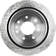 Front and Rear Brake Disc, Natural Finish, Plain Surface, Vented, 7 Lugs, Front-350.01 mm/Rear-347.98 mm, Pro-Line Series