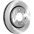 Front and Rear Brake Disc, Natural Finish, Plain Surface, Vented, 7 Lugs, Front-350.01 mm/Rear-347.98 mm, Pro-Line Series