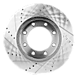 Front Brake Disc, Cross-drilled and Slotted, Vented, 8 Lugs, Pro-Line Series