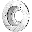 Front and Rear Brake Disc, 4-Wheel Set, Cross-drilled and Slotted, Vented, 4WD, Pro-Line Series