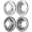 2000 Ford Excursion - Front and Rear Brake Disc, Cross-drilled and Slotted, Vented, 8 Lugs, 4WD, 5.4L 8Cyl, Pro-Line Series