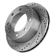 2000 Ford Excursion - Front and Rear Brake Disc, Cross-drilled and Slotted, Vented, 8 Lugs, 4WD, 5.4L 8Cyl, Pro-Line Series