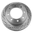 2000 Ford Excursion - Front and Rear Brake Disc, Cross-drilled and Slotted, Vented, 8 Lugs, 4WD, 5.4L 8Cyl, Pro-Line Series