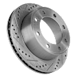 2000 Ford Excursion - Front and Rear Brake Disc, Cross-drilled and Slotted, Vented, 8 Lugs, 4WD, 5.4L 8Cyl, Pro-Line Series